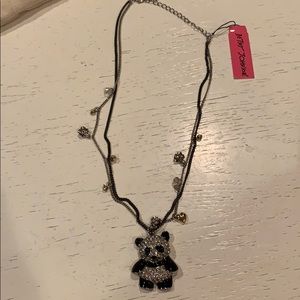 Betsy Johnson panda necklace